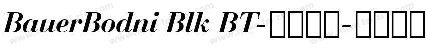 BauerBodni Blk BT-普通西方字体转换